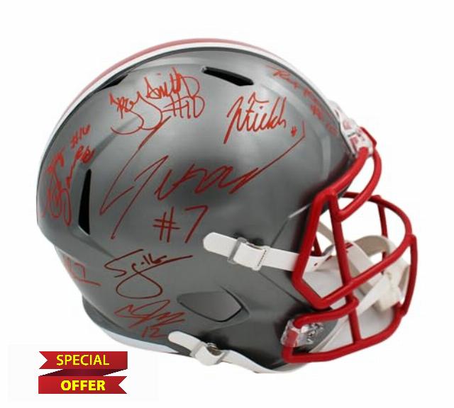 Multi-Signed/Autographed Ohio Speed Full Size Flash Helmet With 8 Signature Including CJ Stroud