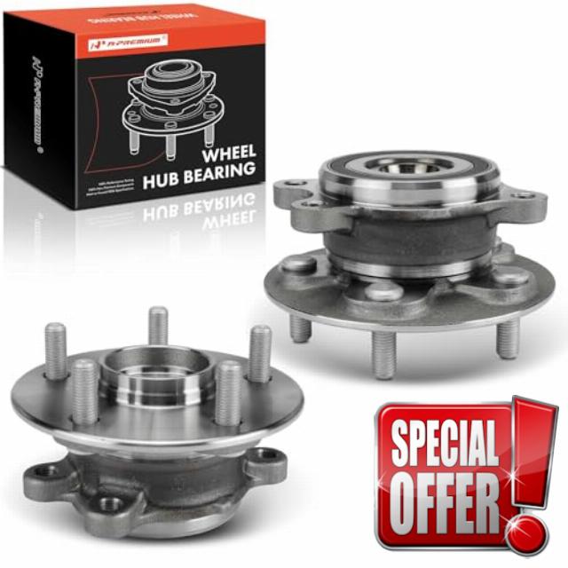 A-Premium 2 x Front Wheel Bearing and Hub Assembly with 5-Lug Compatible with Toyota Camry 2018-2022