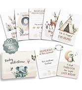HuBorns - Baby Milestone Cards in English to Remember the Most Special Moments, 46 Beautifully De...