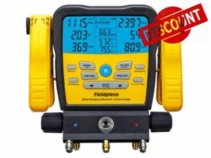 Fieldpiece SM382V 3-Valve SMAN Series Wireless Digital Refrigerant Manifold