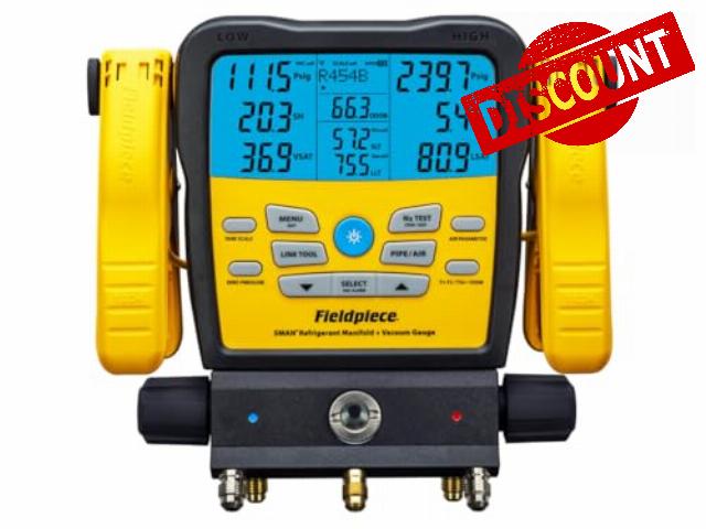 Fieldpiece SM382V 3-Valve SMAN Series Wireless Digital Refrigerant Manifold