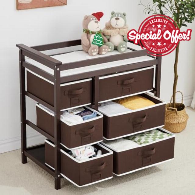 Wooden Diaper Changing Table