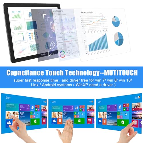 10 Points Capacitive Touch TFT LED Monitor for Laptop PC Xbox PS5/PS4 Switch POS Systems Built-in LounSpeakers