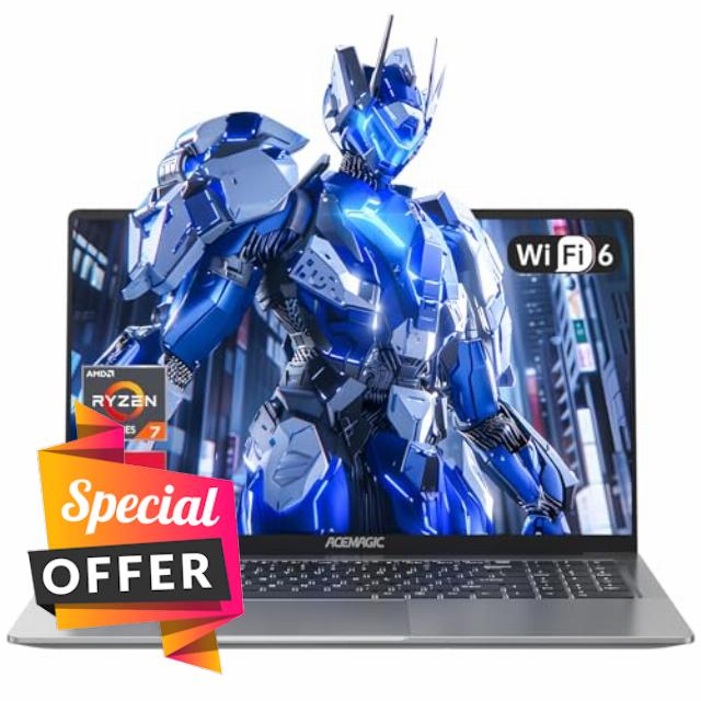 ACEMAGIC Newest Gaming Laptop Computer - 16.1'' FHD Display Laptop with AMD Ryzen 7 5700U Processor(beat i7-1265U)