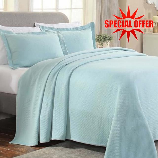 Superior 3 Piece Solitaire Cotton Bedspread Set