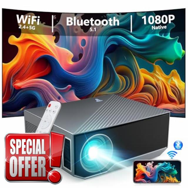 Projector with WiFi and Bluetooth