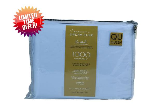 Dream Zone Ultra Soft 1000-Thread-Count PimaCott Queen Size 4-Piece Sheet Set (Solid