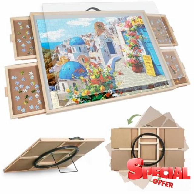 2-in-1 Tilting & Rotating Puzzle Board for Puzzle Enthusiasts