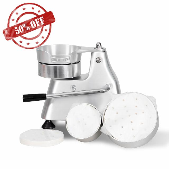 CTJ Commercial Hamburger Patty Maker Food Stainless Steel Bowl Burger Press Patty Maker with 3 Convertible Mold(4/5/6-inch)