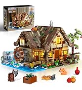 INSOON Coffee House Building Toy with Light, 1173 Pieces City Cafe Shop Building Block Toy, Archi...