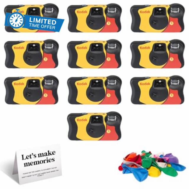 Disposable Cameras Multipack - includes 10 pack Kodak Disposable Cameras [ISO 800