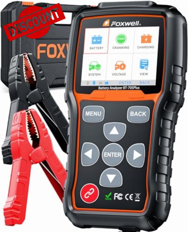 FOXWELL BT705 Plus Car Battery Tester 12V 24V Automotive