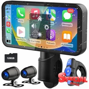 6.25 inch Motorcycle Dash Cam Waterproof Touchscreen