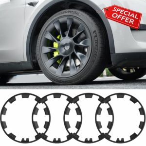 Model Y 20-inch Integrated ABS Wheel Rim Protector Curb Anti-Collision and Anti-Scratch Wheel hub Protection Strip 4-Piece Set of Wheel hub Protectors Suitable for Model Y Exterior Accessories
