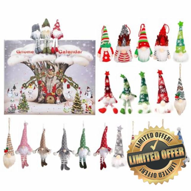 Christmas Gnome Advent Calendar 2024 With 24 Gnome Plush Toys