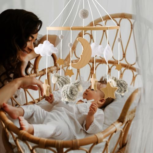 Mobile Wooden Felts Wind Chimes