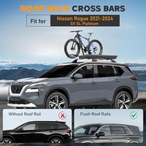 Aluminum Heavy Duty Crossbars for Rooftop Cargo Carrier Luggage Kayak Canoe Bike Snowboard