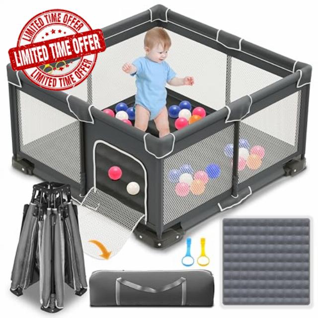 Foldable Playpen for Babies and Toddlers