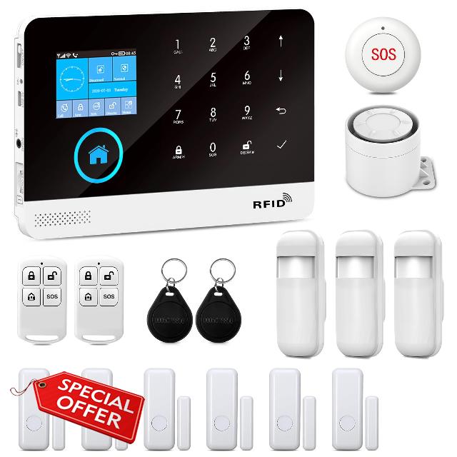 YBJ 16-Piece-Kit WiFi Alarm System for Home Security