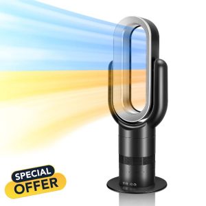 Simple Deluxe 26-inch Space Heater Bladeless Tower Fan