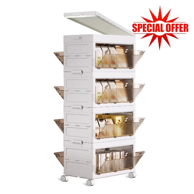 Stackable Storage Bins with Lids