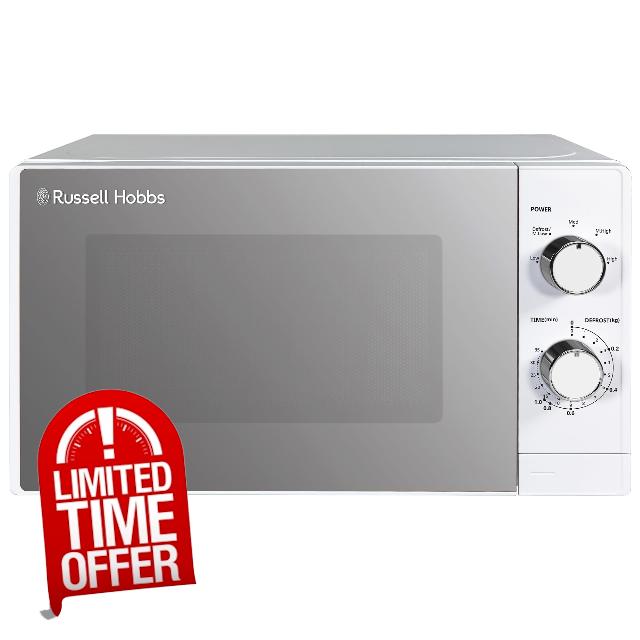 Russell Hobbs 20 Litre 800W White Solo Manual Microwave