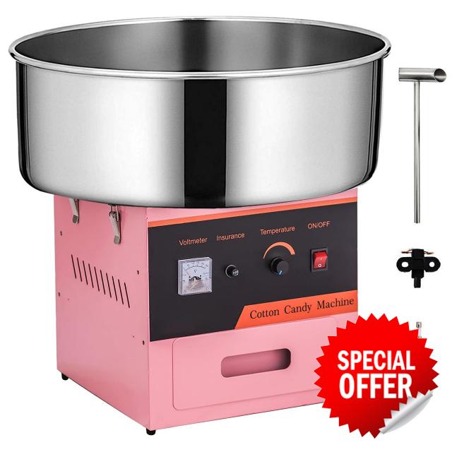 110V Commercial Cotton Candy Machine Electric Cotton Candy Floss Maker with Sugar Scoop Perfect for Home