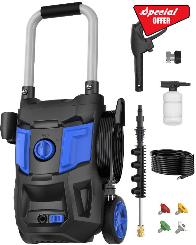 Electric Pressure Washer - 4500PSI Max 3.0GPM with 20FT Hose