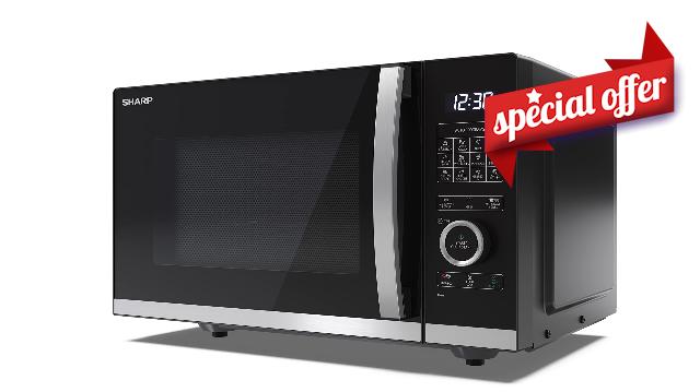 SHARP YC-QG234AU-B 23 Litre 900W Digital FLATBED Microwave with 1000W Grill