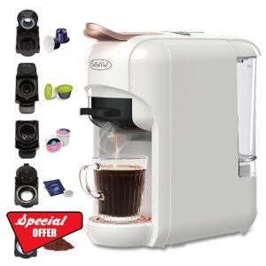 19-Bar Single Serve Coffee Maker & Espresso Machine – Compatible with Various Capsule Brands – Hot&Cold Brew
