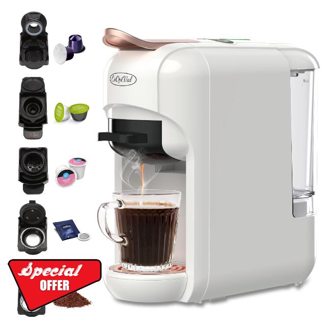 19-Bar Single Serve Coffee Maker & Espresso Machine – Compatible with Various Capsule Brands – Hot&Cold Brew
