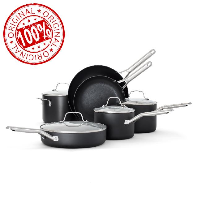 Calphalon® Hard-Anodized Nonstick 10-Piece Cookware Set