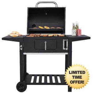 Royal Gourmet CD1824AX-N1 24-Inch Charcoal Grill with Side Tables