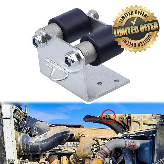 13-04401 Lower Roller Bracket Kit with Rollers and Hardware Fit for Peterbilt 379 Replace 13-04401M002 13-03593 13-04413SPL 13-04467