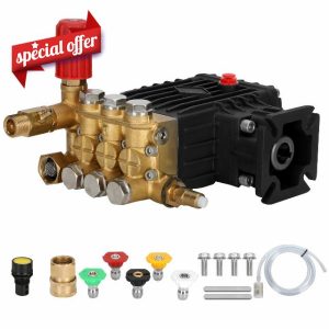 Horizontal Triplex 3000 PSI Pressure Washer Pump 3/4" Shaft