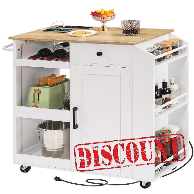 Kitchen Island with Power Outlet