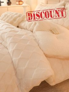 Tufted Fleece Comforter Set King - Super Soft Warm Fluffy Shaggy Bedding Sets