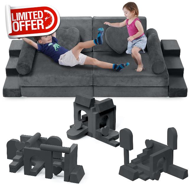 Modular Play Couch for Kids Toddler - 14PCS Kids Sofa to Boost Creativity