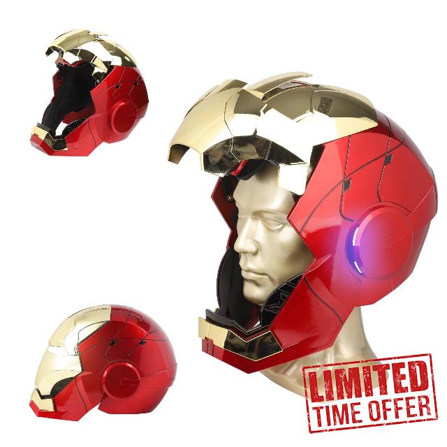 Iron-Man MK 5 Wearable Electronic Helmet: Voice & Remote Controlled