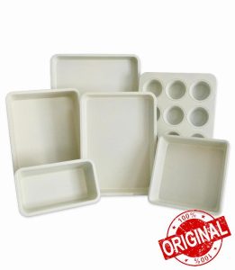 Kitchen Gear by USA Pan 6 Piece Nonstick Ceramic Bakeware Baking Pans Set