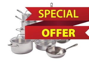 T-fal Pro Tri-Ply Stainless Steel Cookware Set 13 Piece
