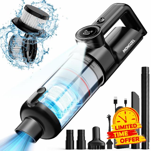 Handheld Vacuum Cordless - Car Vacuum Cleaner with Brushless Motor