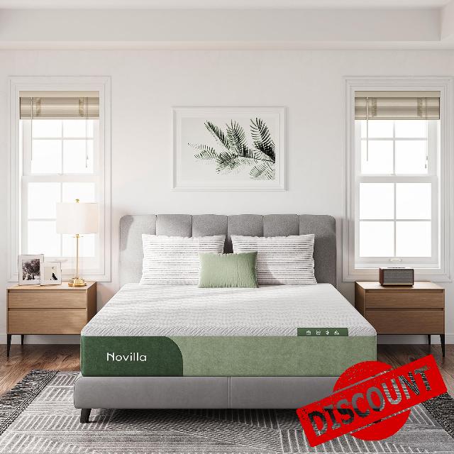 Novilla 10 Inch King Mattress Gel Memory Foam with Comfort Foam & Breathable Soft Cover for Cool Sleep King Size Mattress in a Box Medium Plush King Bed Mattress