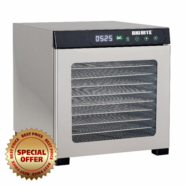 LEM Products BigBite 10-Tray Stainless Steel Dehydrator