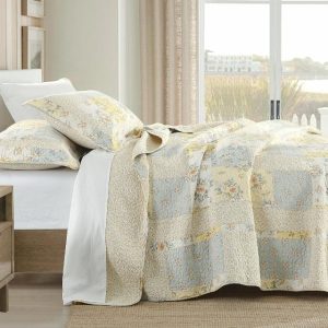 King Quilt Bedspread 120"x120" - 100% Cotton Oversized Bedspreads