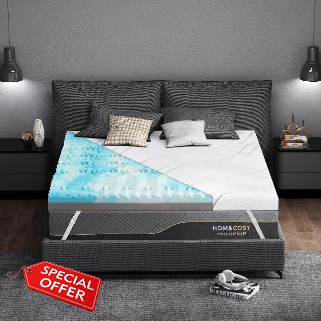 Egg Crate Firm Mattress Topper Queen 4 Inch Mattress with Ice Silk Cover