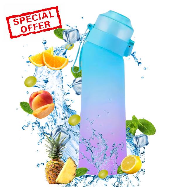 Water Bottle With 7 Flavour Pods 650ml | BPA Free