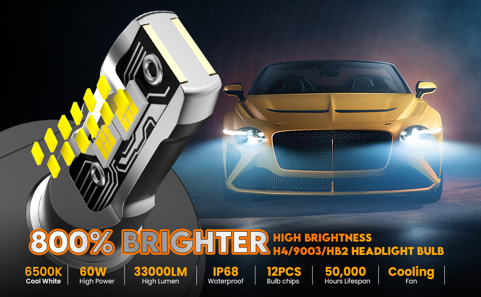 h4 led headlight bulbs