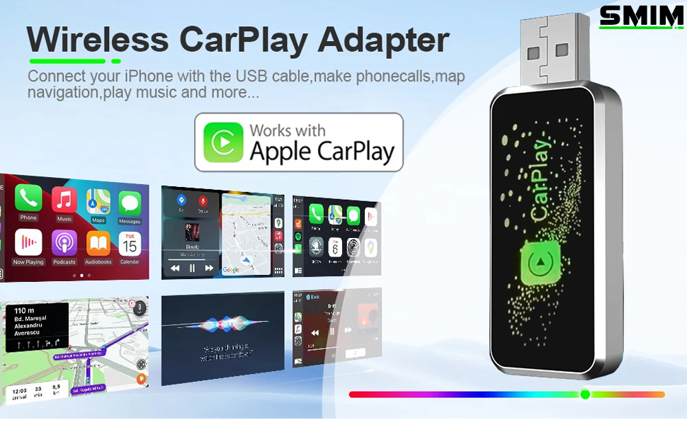 smim Wireless CarPlay Adapter for iPhone