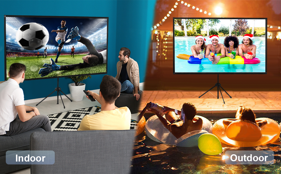 projector screen outdoor with stand